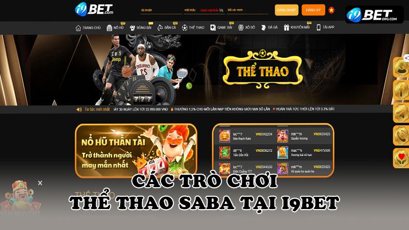 Các trò chơi thể thao Saba tại i9bet